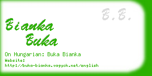 bianka buka business card